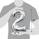 13in Air-Filled Silver Number Balloon (2)